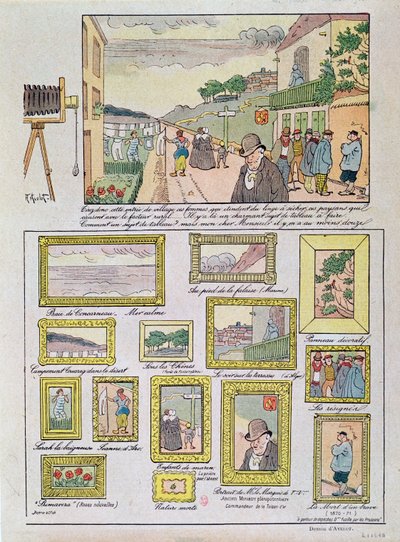Demostración de los muchos usos de una fotografía en la composición, c.1910 de Henri Avelot